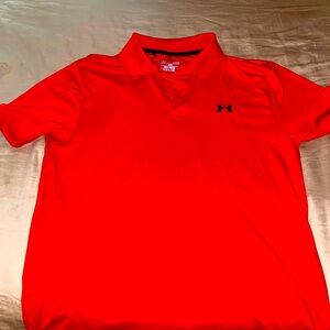 Under Armour red polo shirt. Size large